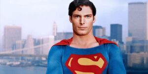 Кристофер Рив в роли Супермена в фильме 1978 года 